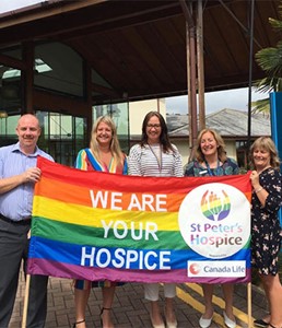 St Peter's Hospice raises flag to launch Bristol Pride celebrations