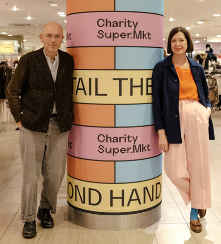 Wayne Hemingway and Maria Chenoweth at Charity Super.Mkt