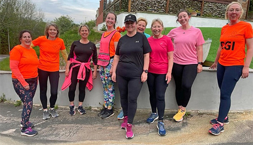 Dawn with friends from Portishead running club