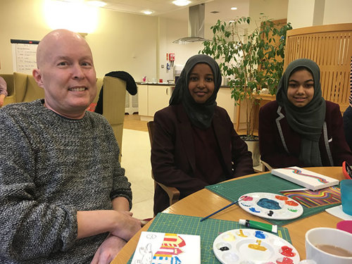 Students with Hospice day service patients