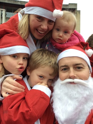 Andy, Claire and family during a past Christmas