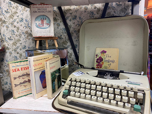 Display of vintage items