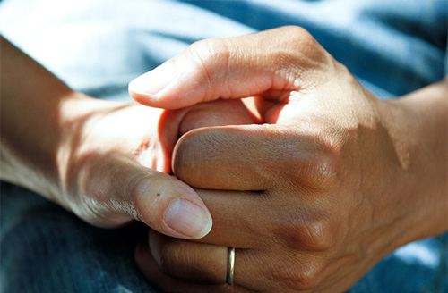Holding hands