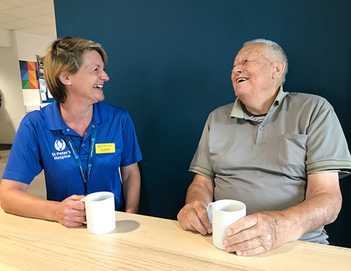 Physiotherapist Gill with James