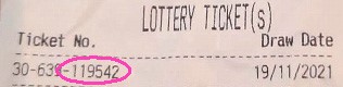 Example of a lottery ticket