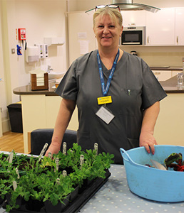Volunteering with the gift of flowers