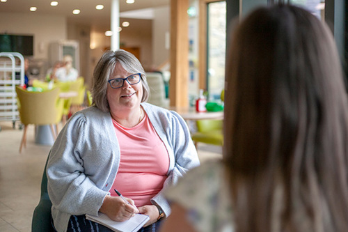 A member of the social work team