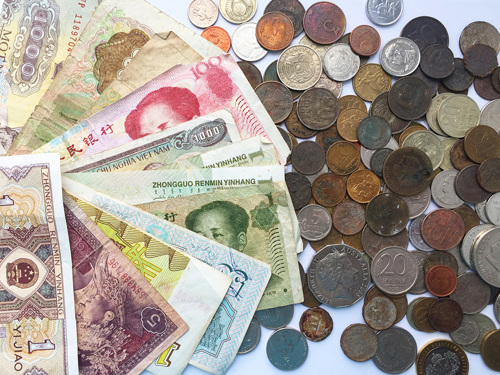 Old notes and coins