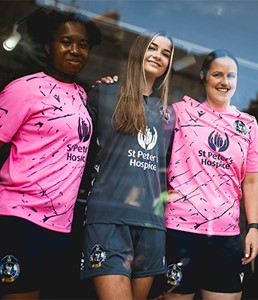 Bristol Rovers Women's FC unveils new away shirt in partnership with the Hospice